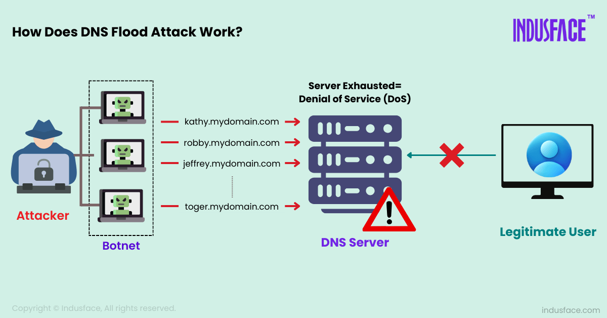 How does DNS Flood Attack work?