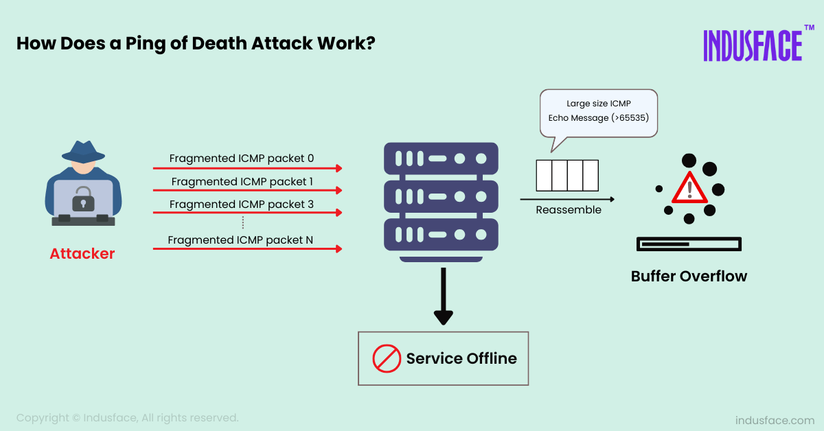 Ping of death - types of DDoS attack